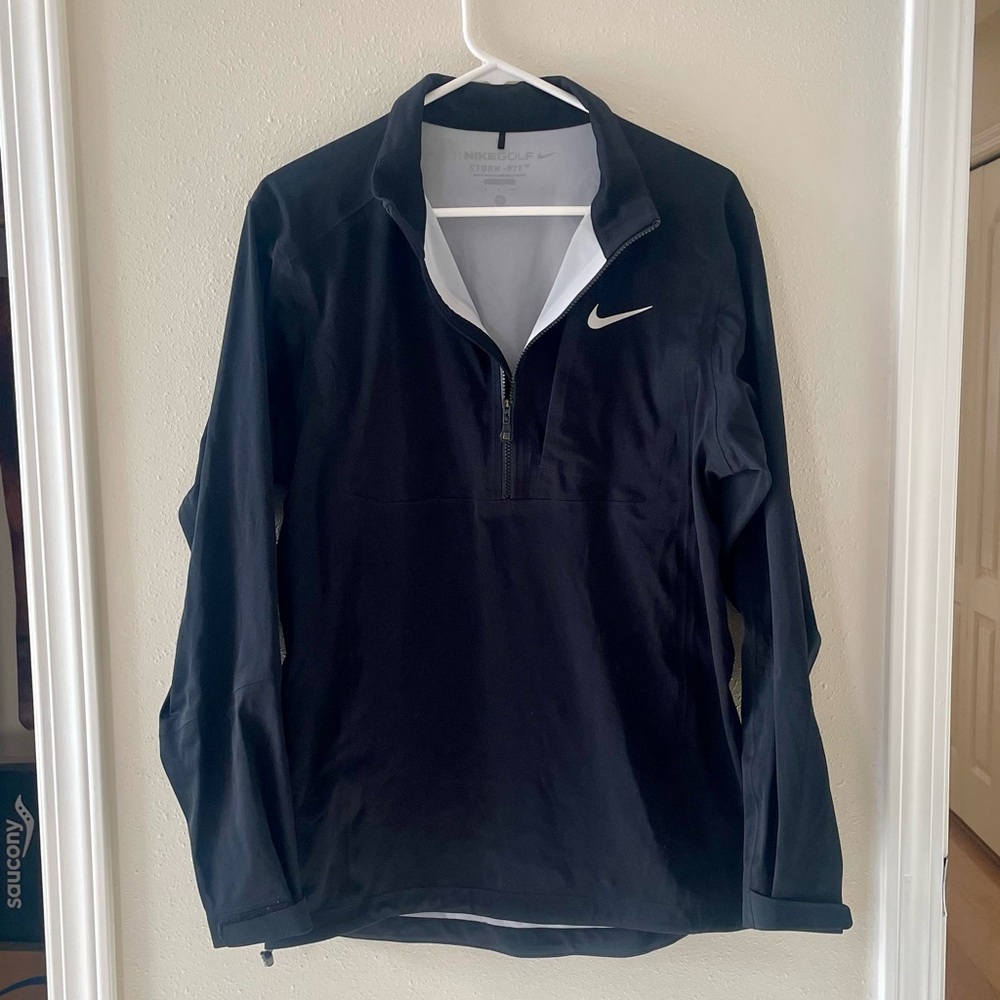 Nike Golf Men's Small Storm-fit Pullover 1/4 Zip Black Performance Jacket